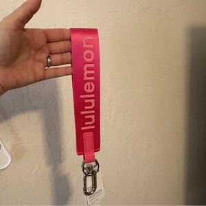 Lululemon Never Lost Keychain. NWT. SOLD OUT Hard To Find Raspberry Coulis